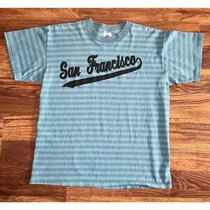 Vintage Miller San Francisco Striped Short Sleeve Shirt Mens Large